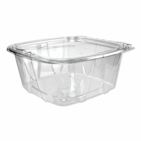 Dart SafeSeal Deli Containers w/Flat Lid, 64 oz, 8.1x7.8x3.3, Clear, PK200 PK CH64DEF